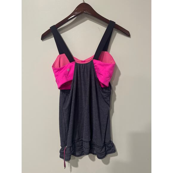 Lululemon Back on Track Pink Built in Sports Bra/ Running Shirt Size 6, KB452 - Picture 6 of 6